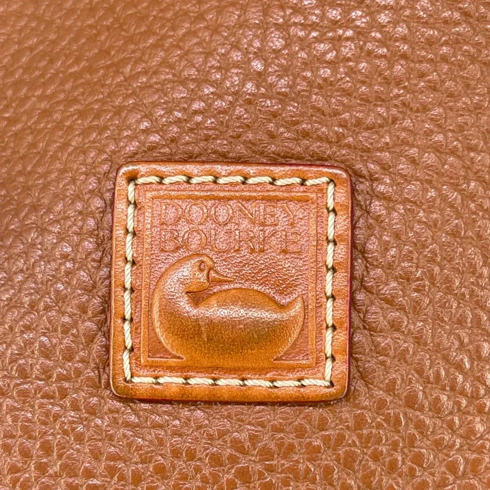 Dooney & Bourke Flynn Tote Bag Women Medium Brown Pebbled Leather Shoulder Purse